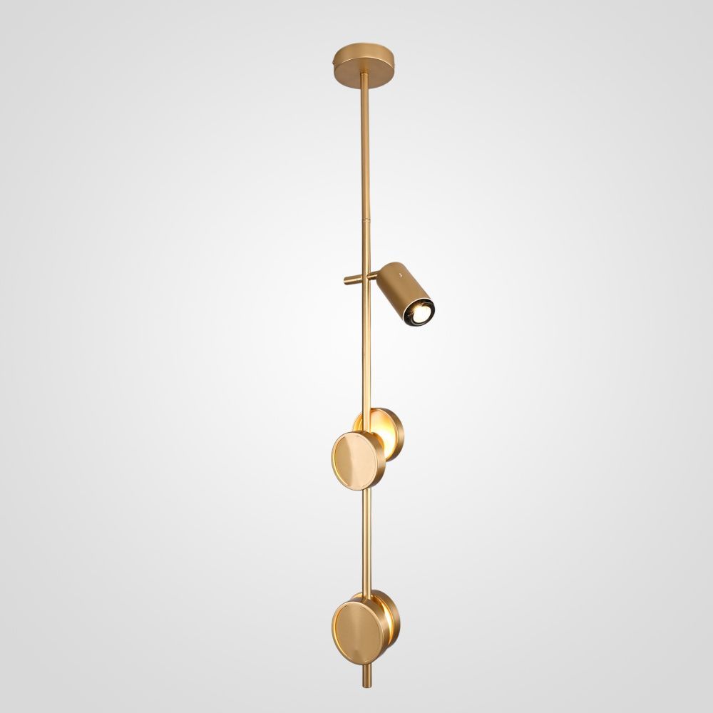 Подвесной светильник Сhody H130 Brass 15*15*130 см, 4*LED*5W, ImperiumLoft chody01, Латунь