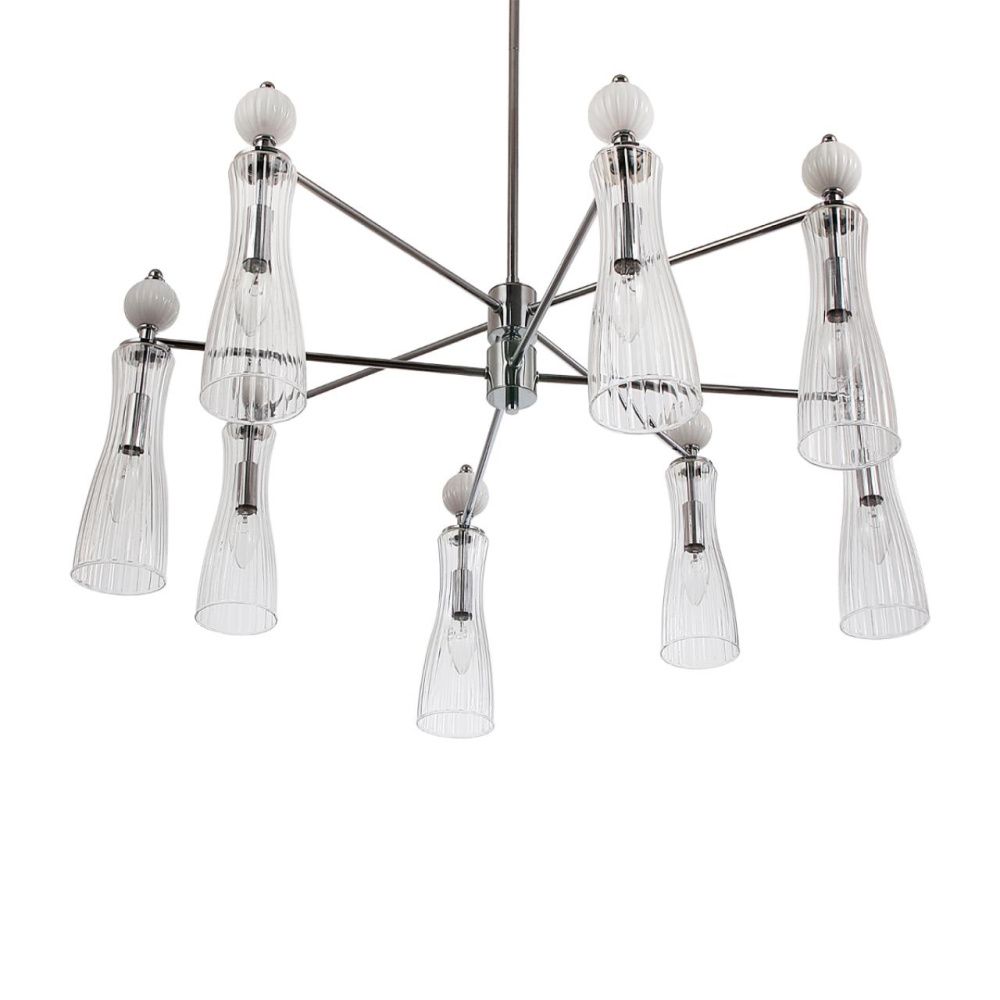 Люстра *80*88-88 см, 8*E14*40W, Lumion Emily LUM8268/8, хром; белый