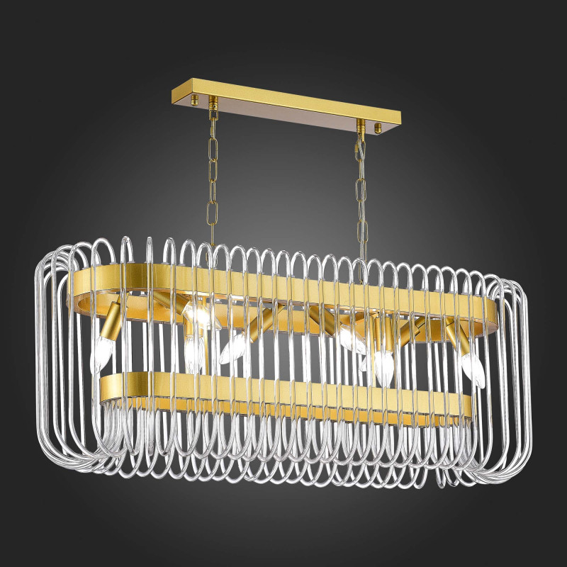 Люстра подвесная 93* 320W, ST LUCE GROSSETO SL1228.203.08 Золотистый