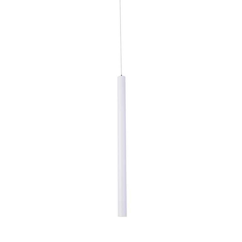 Подвес Favourite Unika 4160-1P, D30*H500/2000, подвесной светильник на шинопровод белого цвета с плафоном в форме удлинённого цилиндра