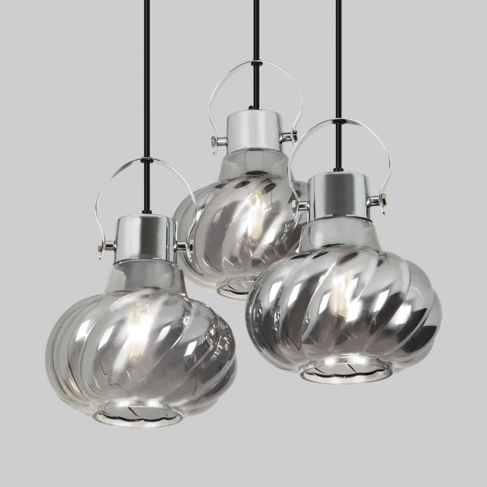 Подвесной светильник 45*45*100 см, Е 27 3x40W, Чёрный, Хром MODEMODERN MD.1189.450 SM