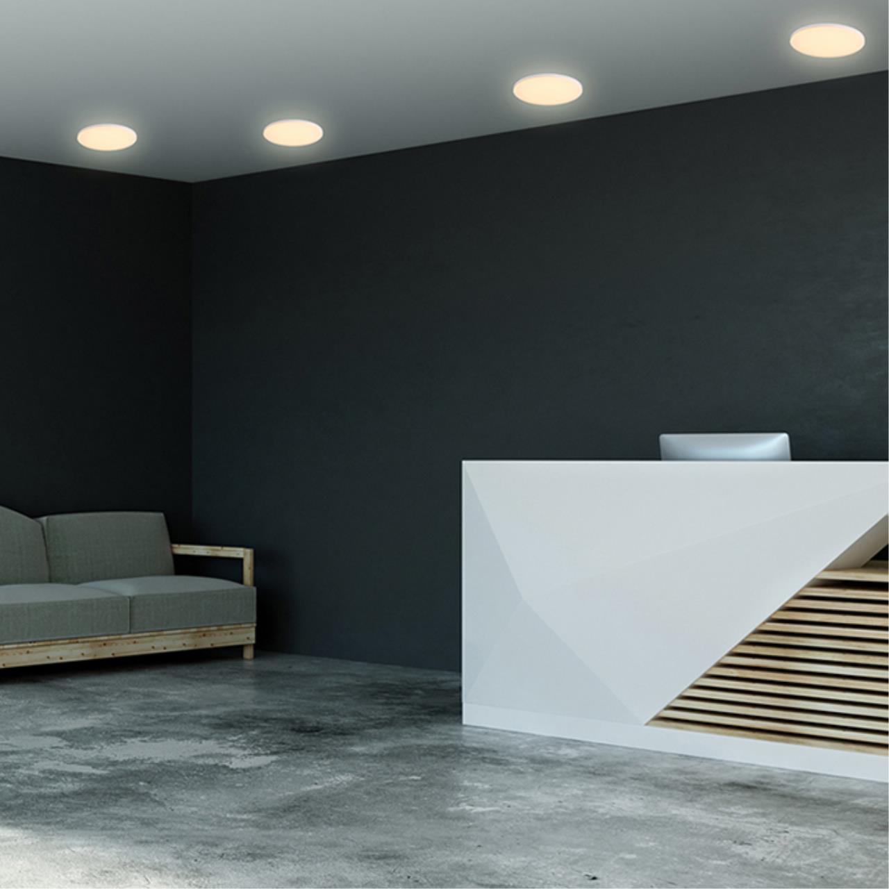 Встраиваемый светодиодный светильник 22 см, 24W, 4000K Novotech Moon 358146, LED, белый