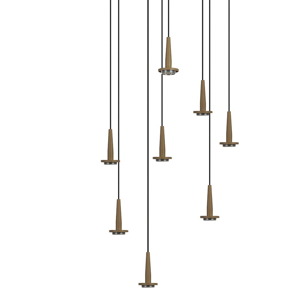 Люстра подвесная 40*200 см, 8*LED*5W, 3000K, Mantra Andromeda MAN8933, золотой