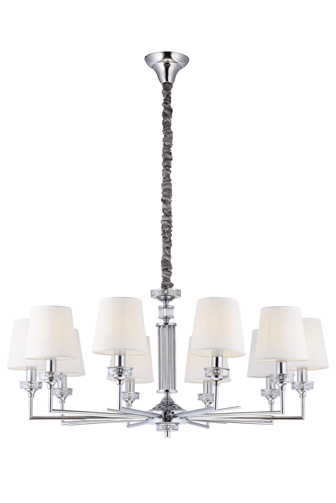 Люстра  930*430-1500, 10*E14, 40W NewRgy Модерн 8906/10CR CHROME, Хром