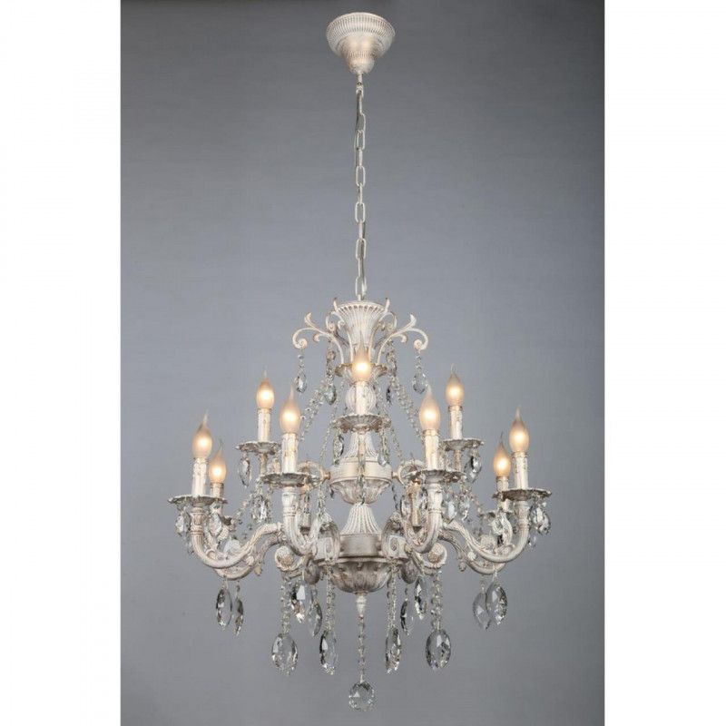 Подвесная люстра 76*95-125 см, 12*E14, 60W, Omnilux Omnilux 790 OML-79003-12, белый