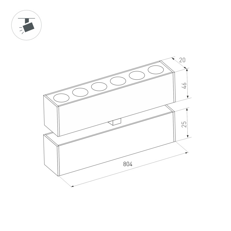 Светильник на шине Arlight 034231 80,4*2*4,6 см, 24W, белый (дневной)K,