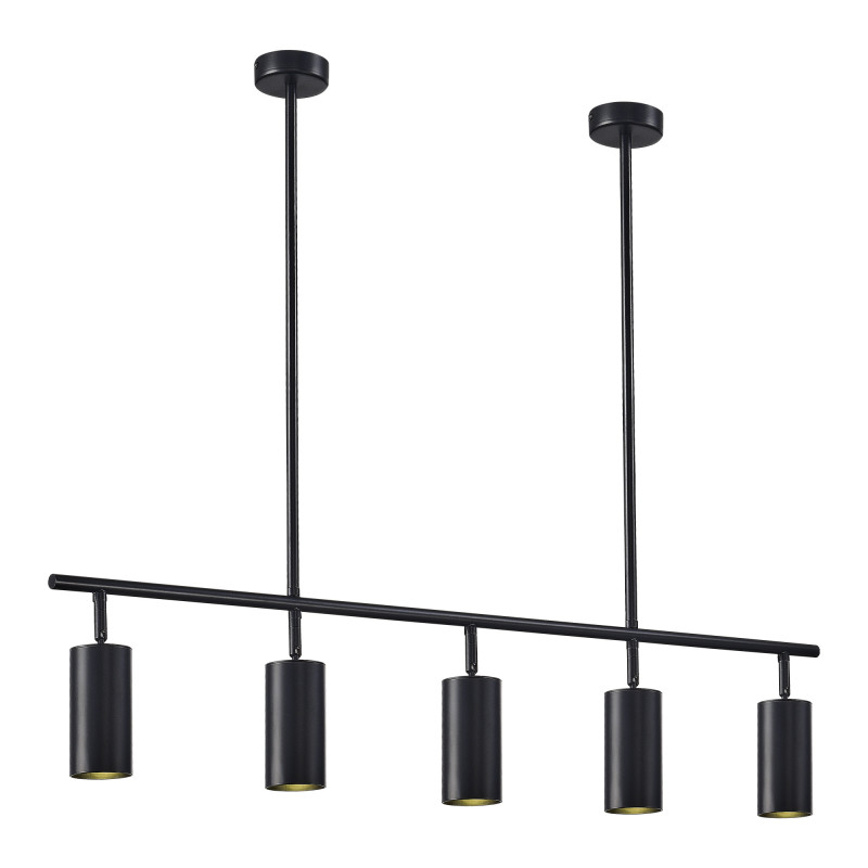 Светильник подвесной 100*8*75 см, 5*GU10 5W 4000K черный ST Luce Sormano SL1206.403.05