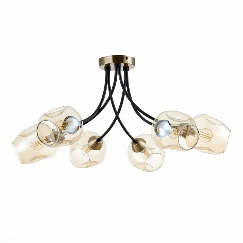 Светильник потолочный 70 см,  EVOLUCE BESANO SLE205302-06 Бронза, Черный