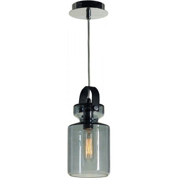 Подвесной светильник Lussole Loft LSP-9639 хром,дымчатый Е14 диаметр 13 см
