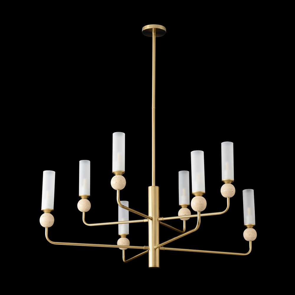 Люстра *98*50-74/109/114 см, 8*E14*60W, Crystal Lux Simply SIMPLY SP8 BRASS, Латунь