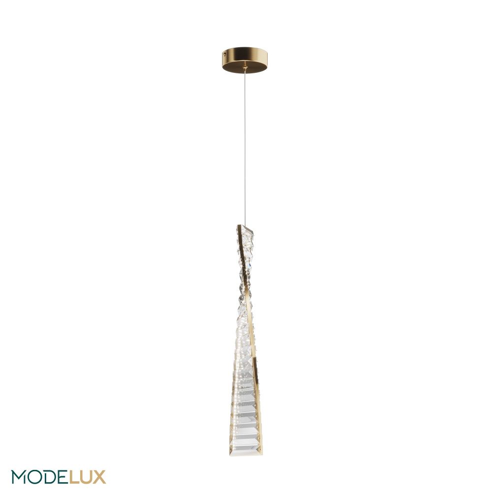 Подвесной светильник 8*4*190 см, LED 12W, 4000K, Латунь MODESTYLE MS.88910.1 BS