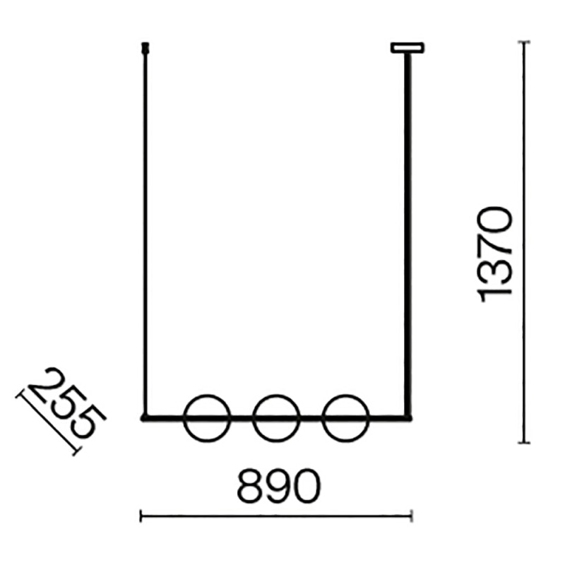 Светильник 89 см, Maytoni MOD221PL-03N, никель