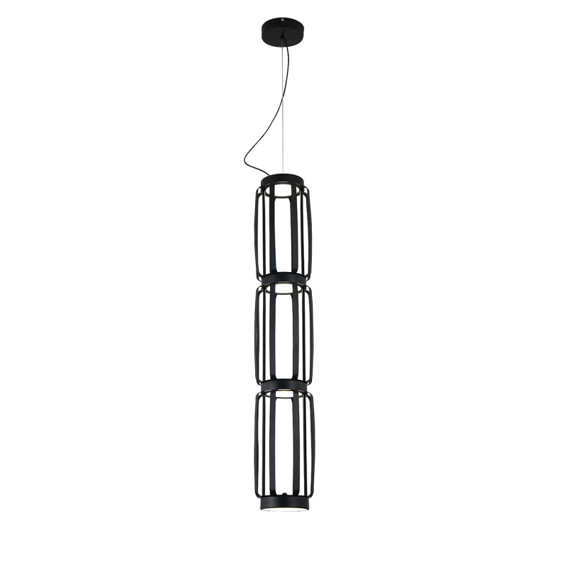 Подвесной светильник 15*15*150 см, LED, 47W, 3000К-6000K, Indigo CAPSULA V000159L черный, 14027/4P Black