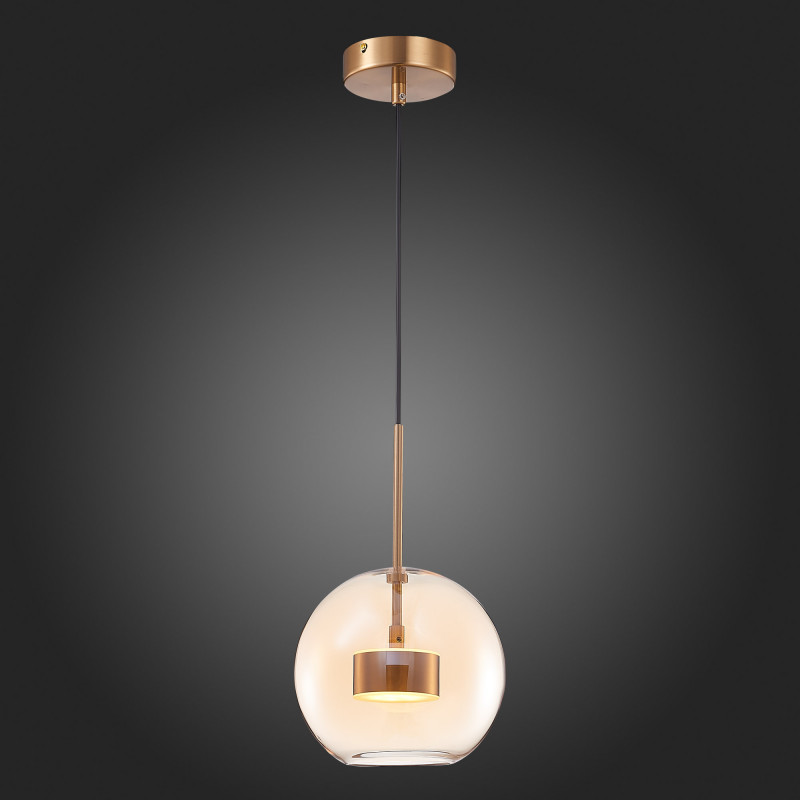 Светильник подвесной 20 см, 7W 3000K ST LUCE BOPONE SL1133.333.01 Латунь
