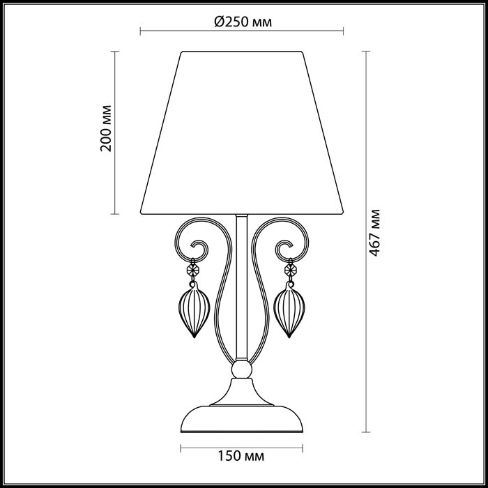 Настольная лампа Odeon Light Niagara 3921/1T бронза/ткань/стекло
