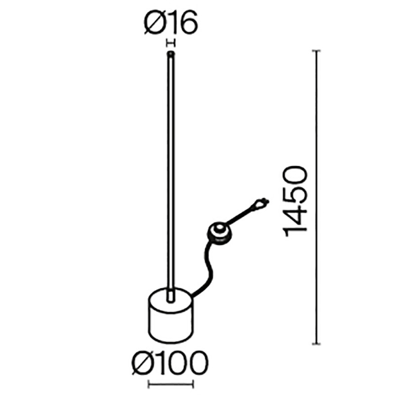 Светильник 145 см, 25W, 3000-6000K, Maytoni MOD147FL-L20BSK1, латунь