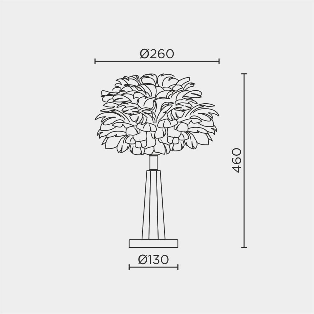 Настольный светильник 26*26*0,0000 см, Е 27 1x60ВтW, Дымчатый, Хром MODESTYLE MS.110.01TL