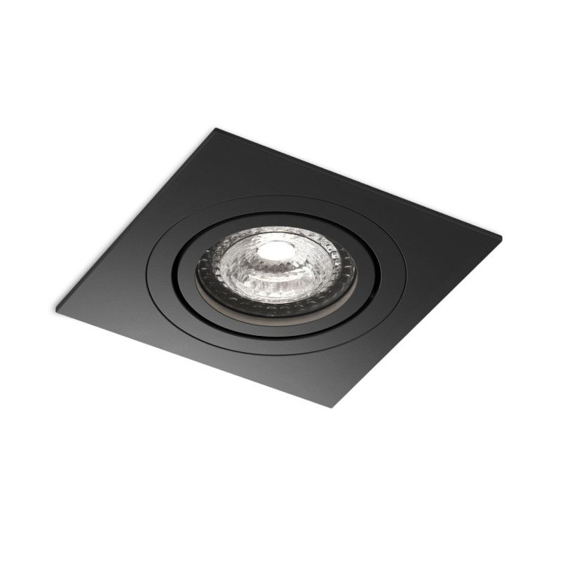 Встраиваемый светильник 9,3*9,3*2,4 см, 1*GU5.3*15W, Denkirs Prime DK-DH2021-BK, черный