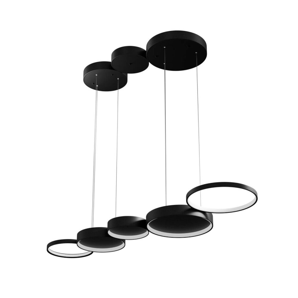 Подвесная люстра 120*10-150 см, 5*LED*6W, 3000K, Lightera Kioga LE110L-5B, Черный