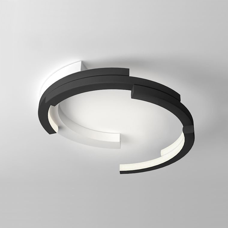Потолочный светильник VIMA D60 Basic black 60*60*15 см, 4*LED*11W, ImperiumLoft VIMA01, Чёрный, Белый