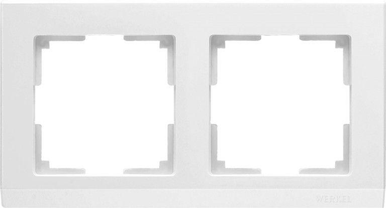 WL04-Frame-02-white / Рамка на 2 поста (белый), 4690389047114