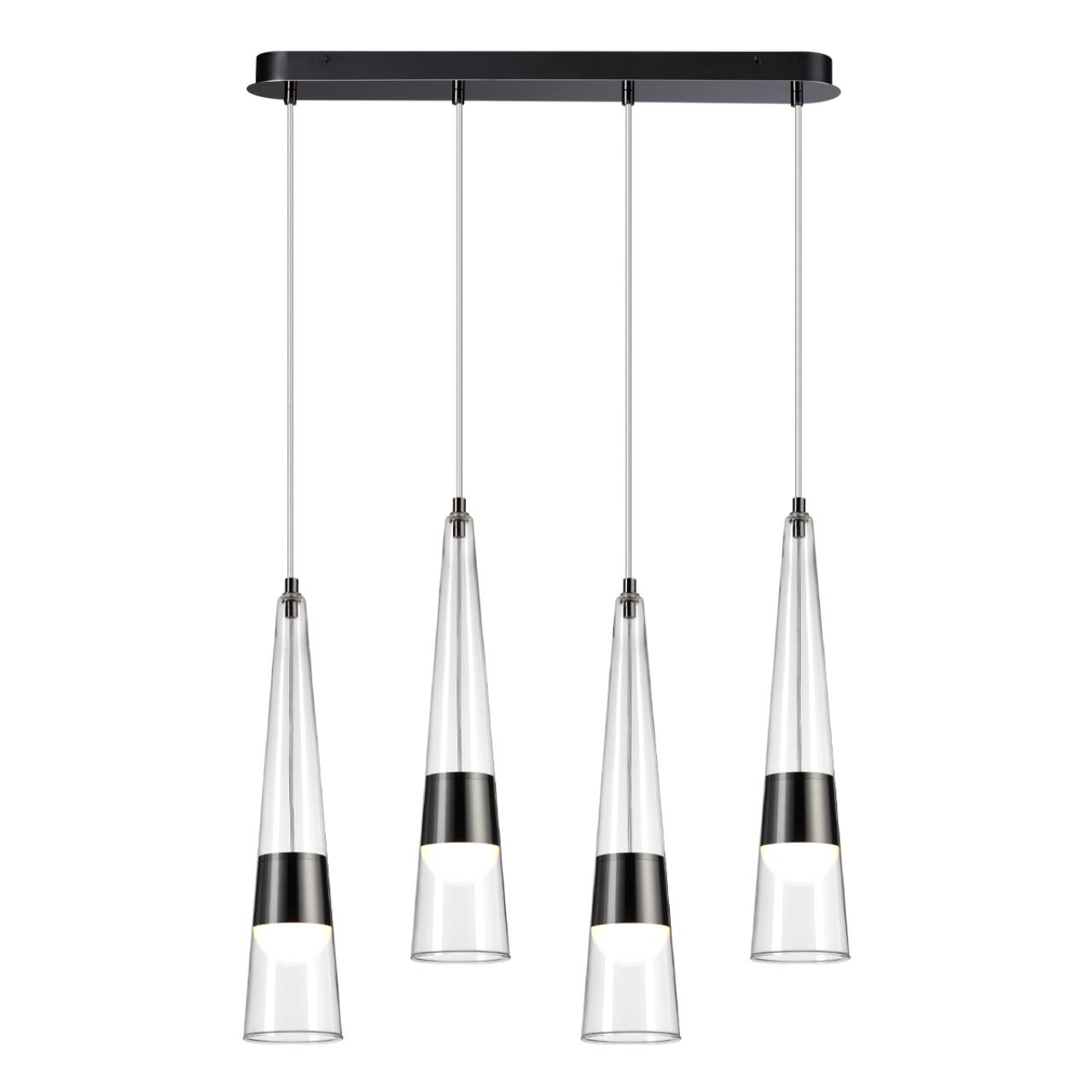Люстра 67*15*150 см,  LED*W, 3000 К, Odeon Light Lump, темный хром 5044/42L