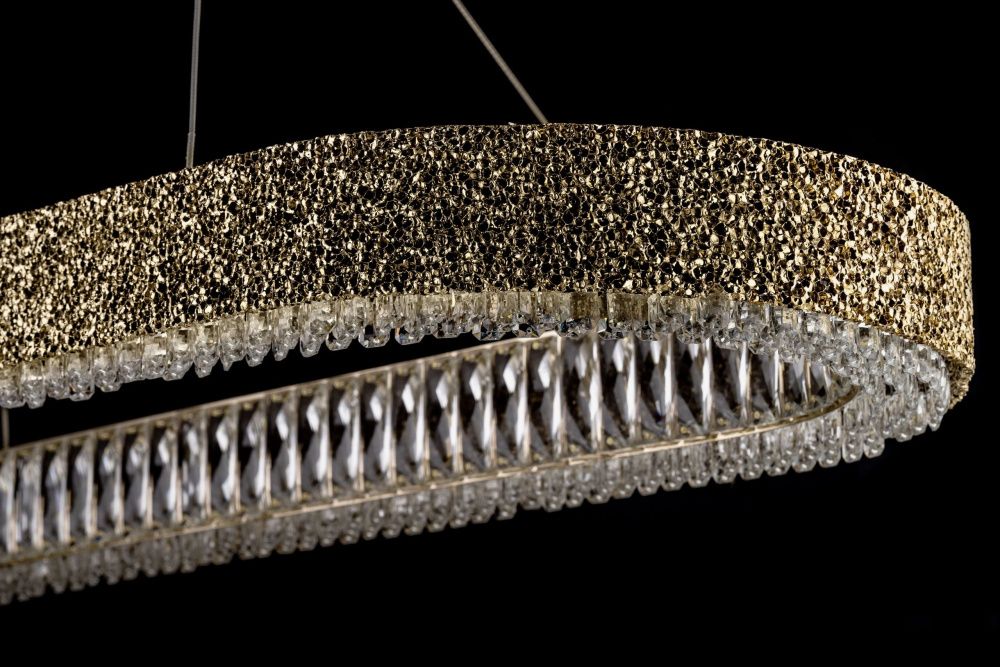 Люстра подвесная *100* см, Led лента*LED*82W, 3300/4200/6500K, Dio D`arte Neuron Neuron L 1.5.100x35.100 G, золото