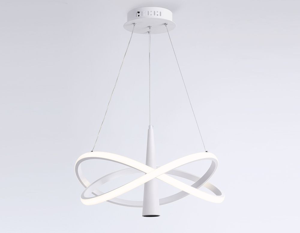 Подвесной светодиодный светильник с пультом управления **27-120 см, **W, 3000-6400K, Ambrella Light Comfort FL5367, белый