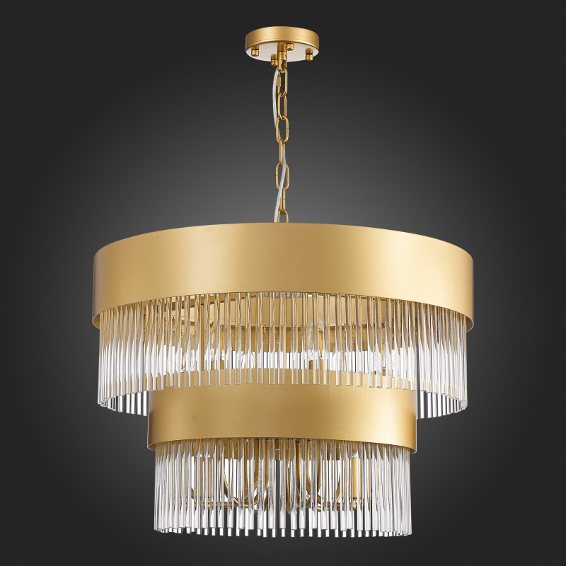 Люстра подвесная 60 см, 360W, ST LUCE CONTATTO SL1225.203.09 Золотистый