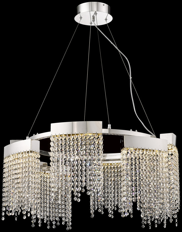 Подвесная люстра 80*80*86 см, 8*LED, 80W, Wertmark  WE463.08.103 хром