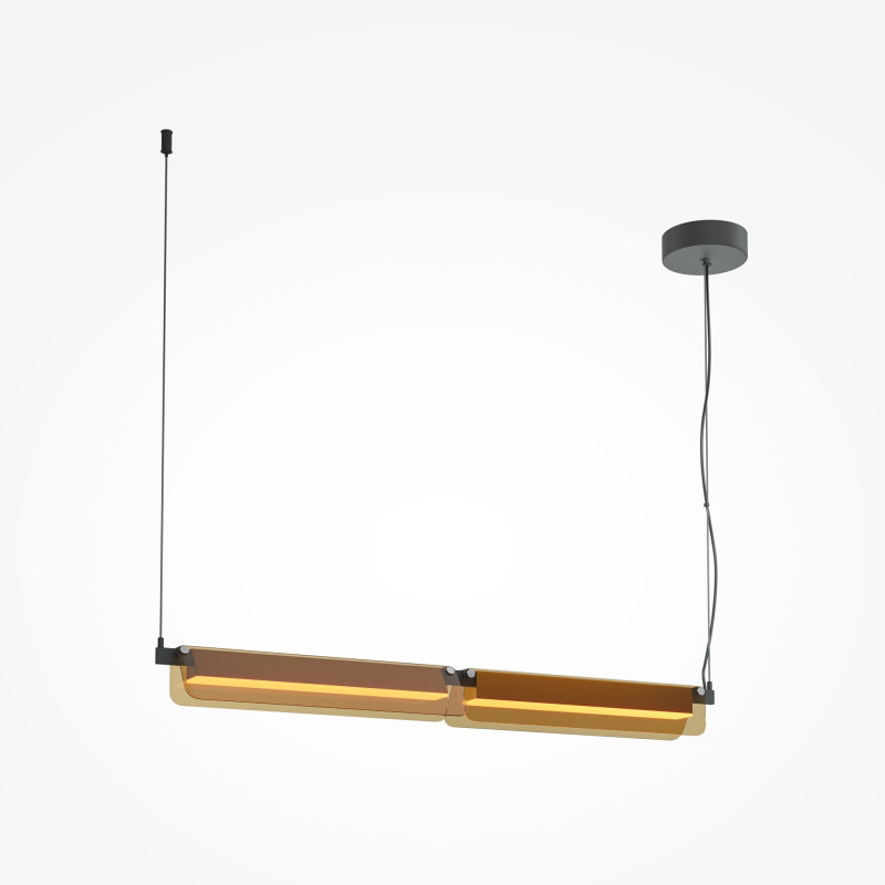 Подвесной светильник 93*12*312 см, LED, 20W, 3000К, Maytoni FLAT MOD296PL-L20BC3K черный