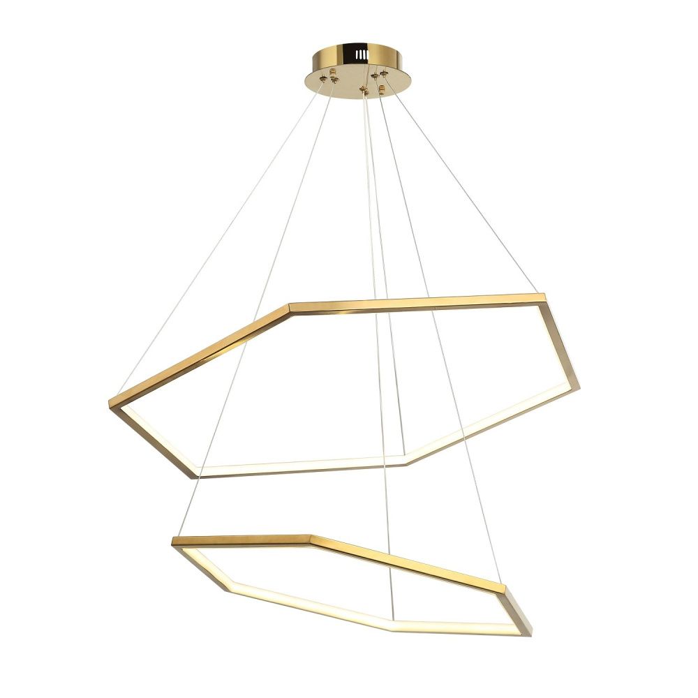 Люстра 80*69,5*120 см, 2*LED*80W, 4000K Gerhort G51242/2GD, Титановое золото