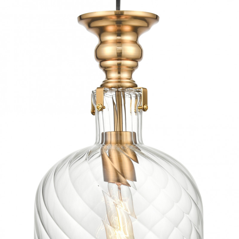 Подвесной светильник  20*120 см, 1*E27 черный, латунь Vele Luce Nova VL5494P21