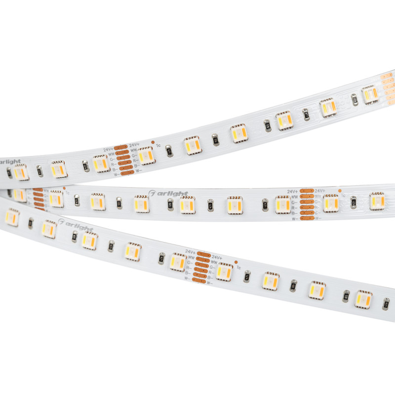Лента RT-B60-12mm 24V RGBW-MIX-5-in-1 (20 W/m, IP20, 5060, 5m) (Arlight, Открытый) 026363(2). Цена указана за 5 метров. Продается кратно 5 метрам.