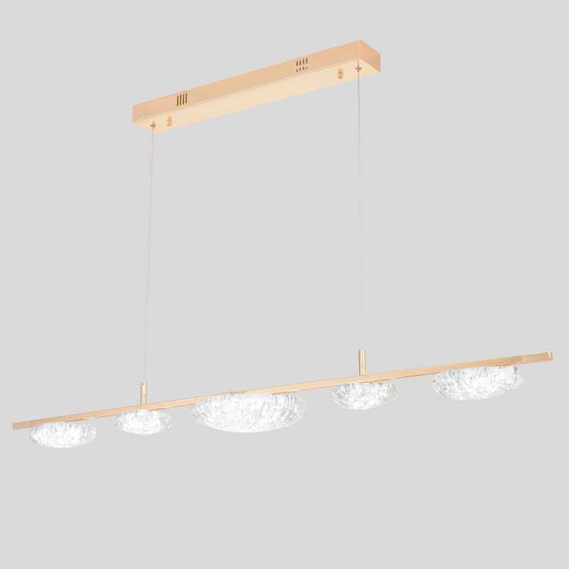 Светильник 130 см, 47W, 3000-6000K, Crystal Lux FELICIDAD SP47W LED, золото