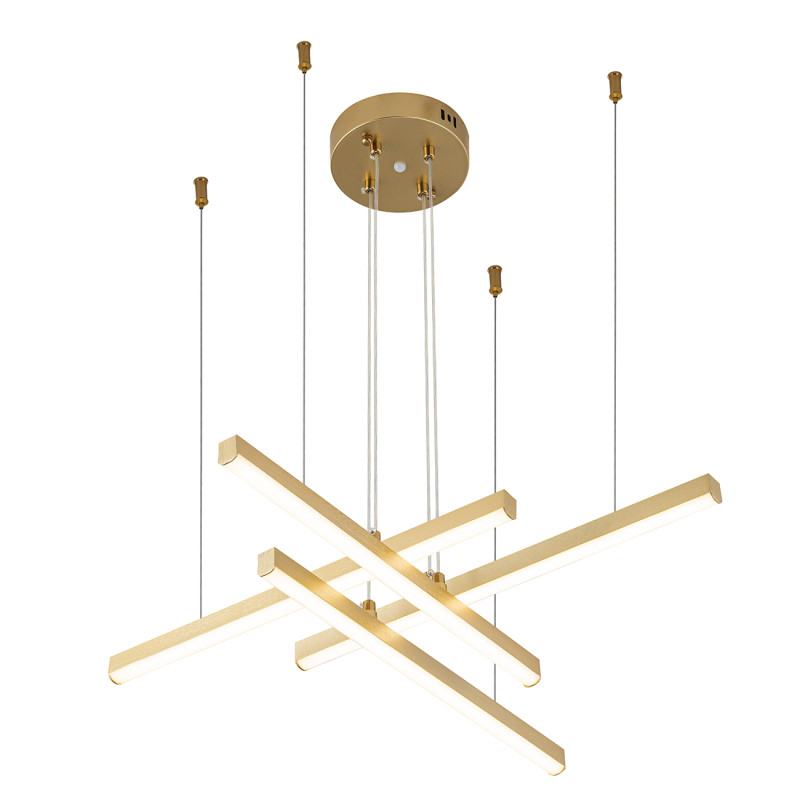 Подвесная люстра 60 см, 44W, 3000-6500K, Indigo Paralleli V000086L, золото, 14017/4P Gold