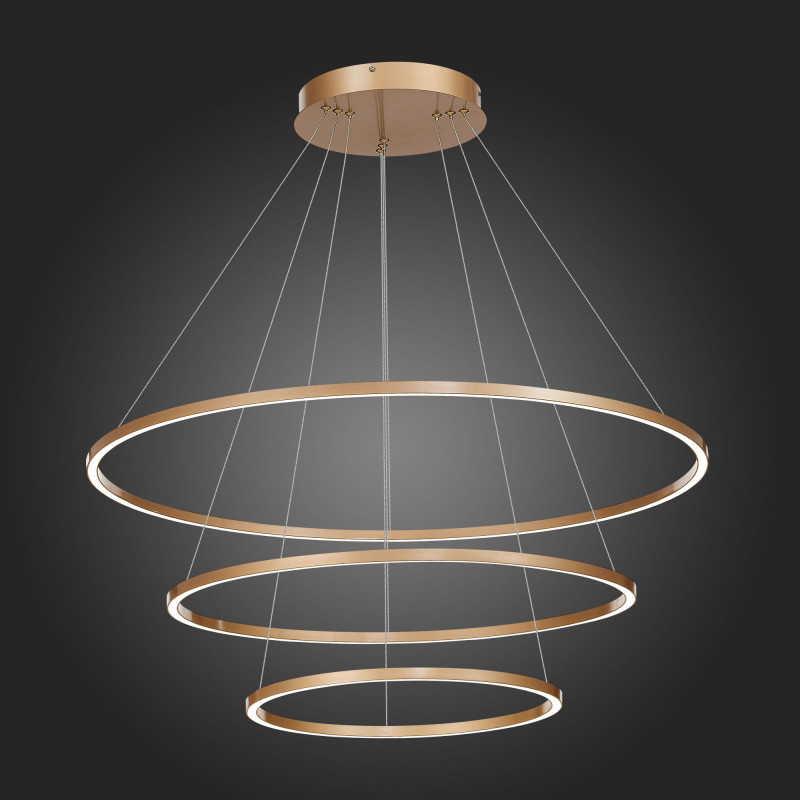 Светильник подвесной 80 см, 114W 4000K ST LUCE Подвесные светильники ST605.243.114 Золотистый