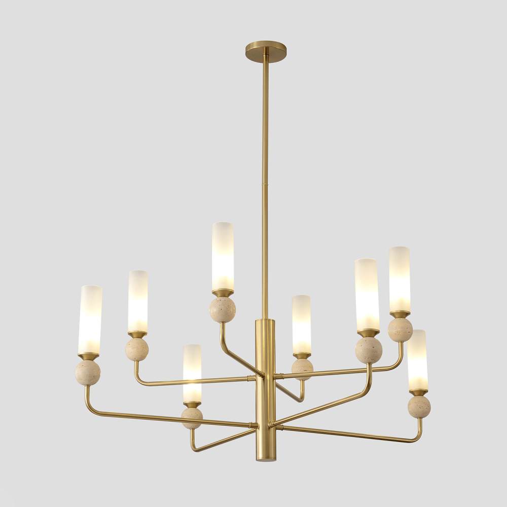Люстра *98*50-74/109/114 см, 8*E14*60W, Crystal Lux Simply SIMPLY SP8 BRASS, Латунь