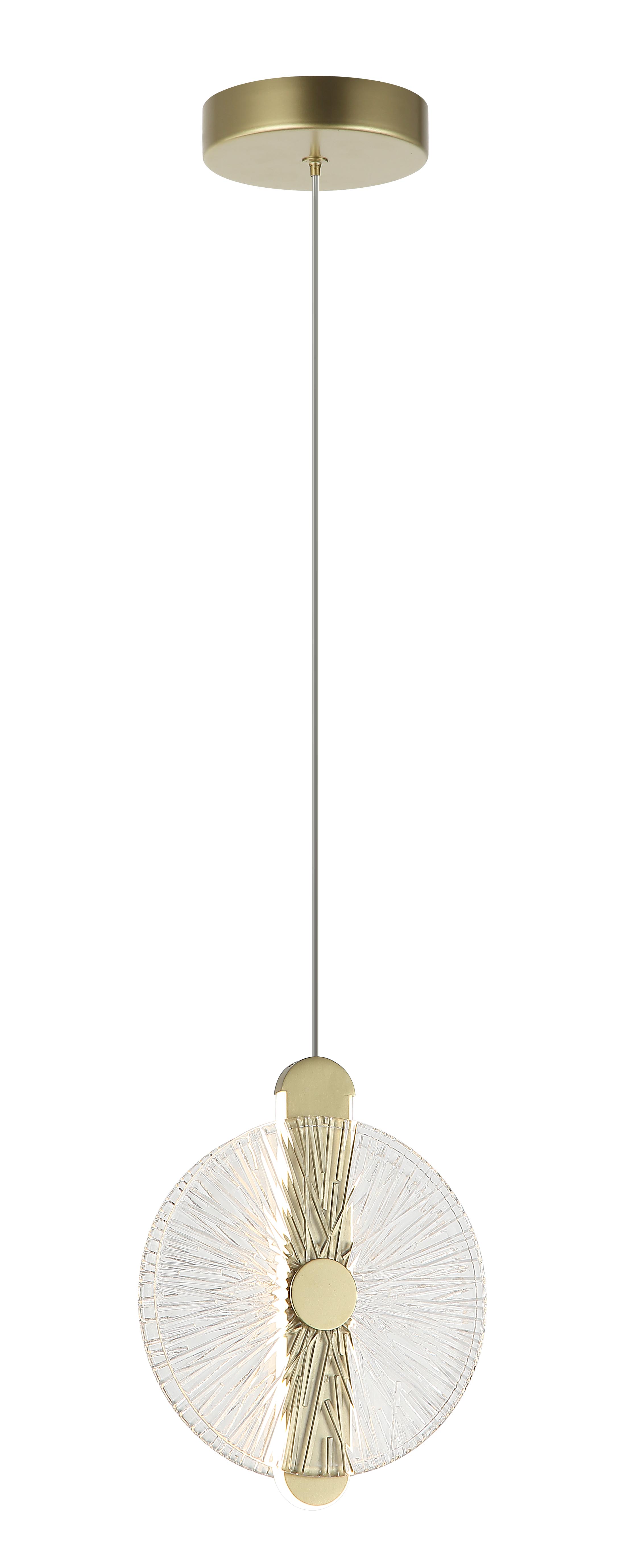 Люстра  200*55*250, LED, 9W 4000K NewRgy LED 7055MD-200BSP/CL BRASS PAINTED METAL, BRASS PAINTED METAL