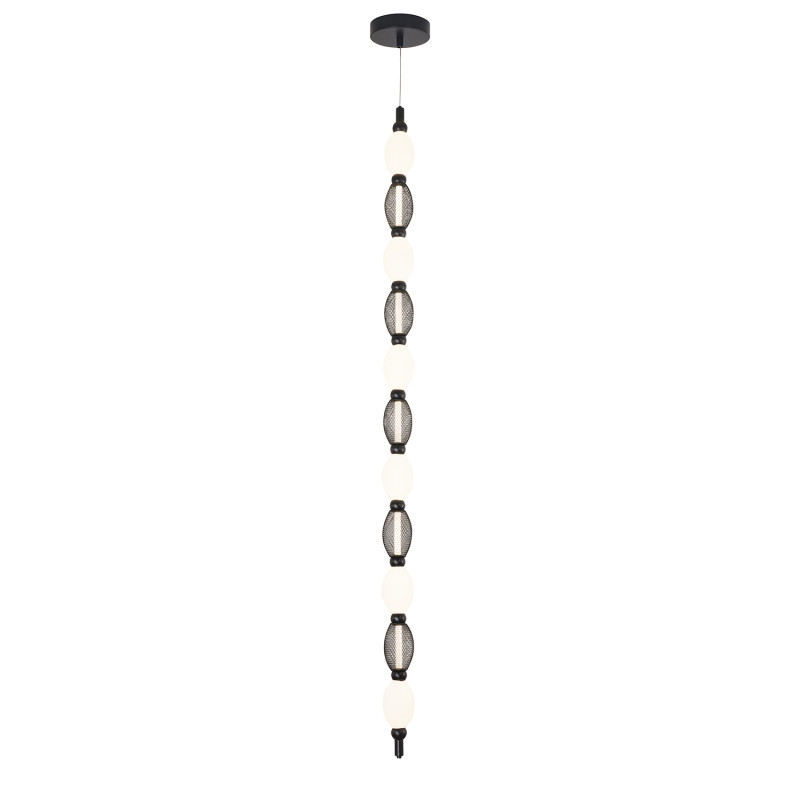 Подвесной светильник 16*278 см, 18W, Favourite Perler 4560-1PC черный, белый акрил