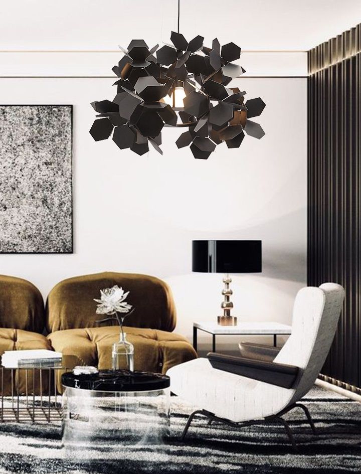 Подвесная люстра Inodesign Hydrangea Black 45.480