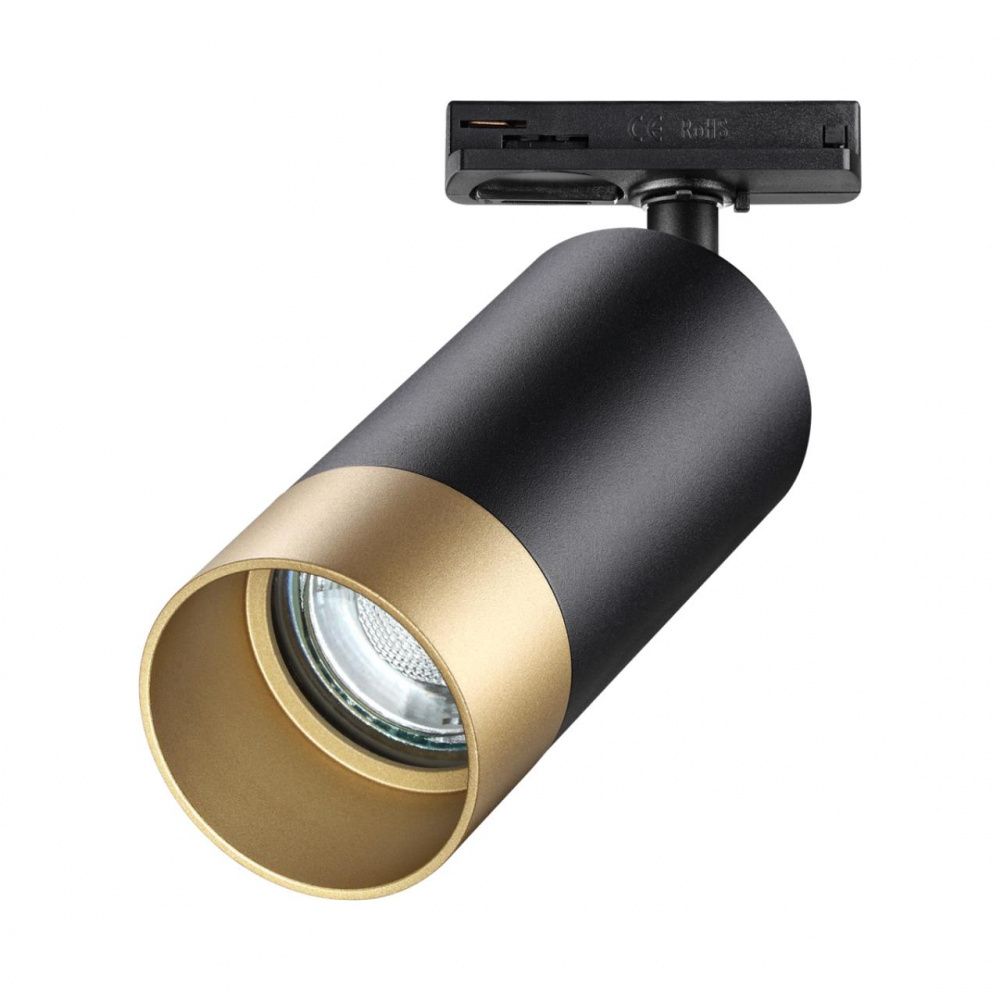 Светильник 5 см, Novotech Slim 370863, черный-золото