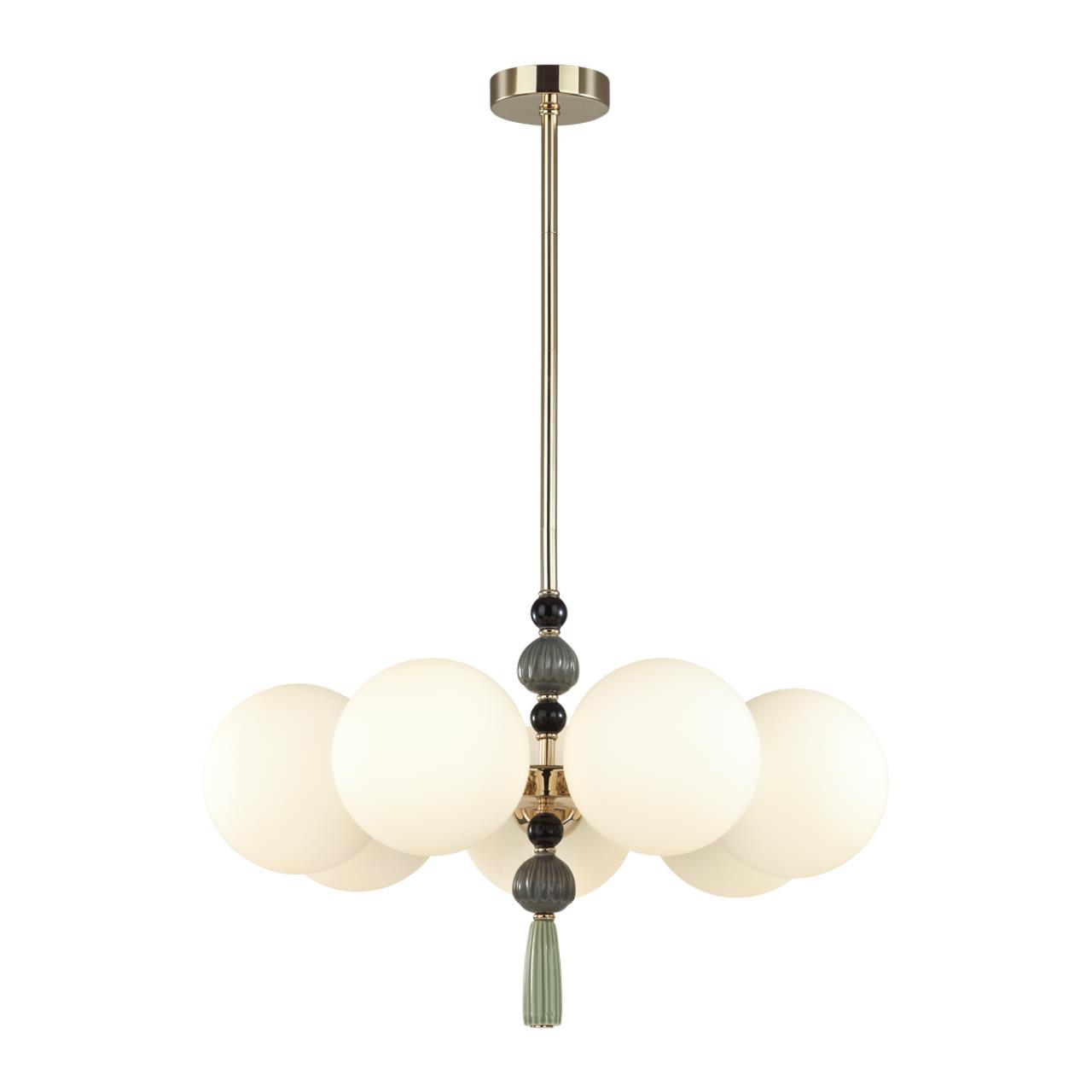 Люстра 55*55*43-83 см, 7*E14*40W Odeon Light Palle 5405/7 золотой