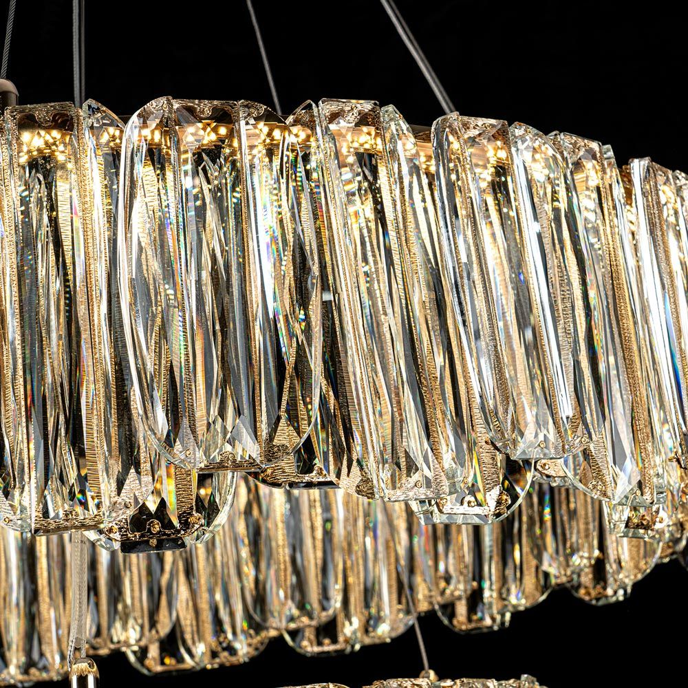 Люстра 50 см, *LED*160W, 4000K, Modelux  ML.5550.800.500 CP, Шампань