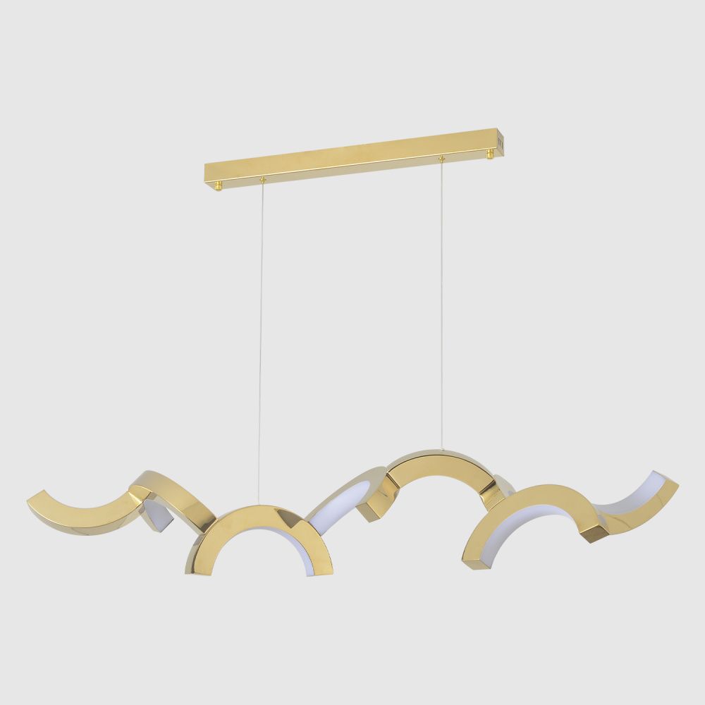 Светильник подвесной 128*30,5*23,5-227,5 см, *LED*100W, 3000K, Crystal Lux Hatt HATT SP100W LED, Золото