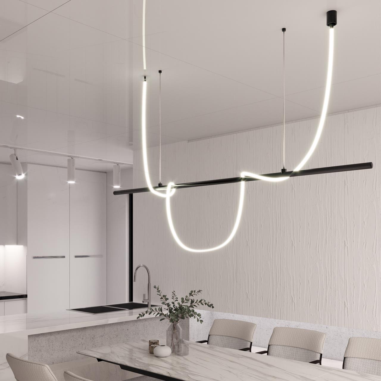 Светильник светодиодный «ГИБКИЙ НЕОН» 300*1,6*1,6 см, LED*1*38W, 4000 К, Novotech 359133 Ramo Konst, черный