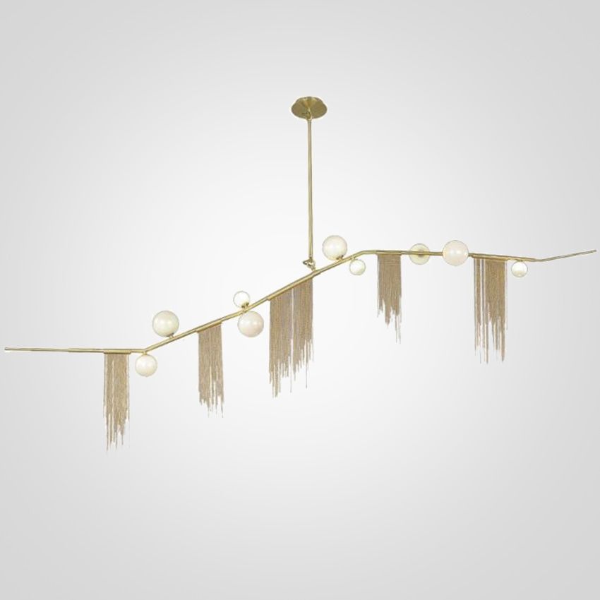 Подвесной светильник Адель Cherry Bomb Chandelier 9 327*59*205 см, 9*G9*40W, ImperiumLoft 40.1105, Латунь