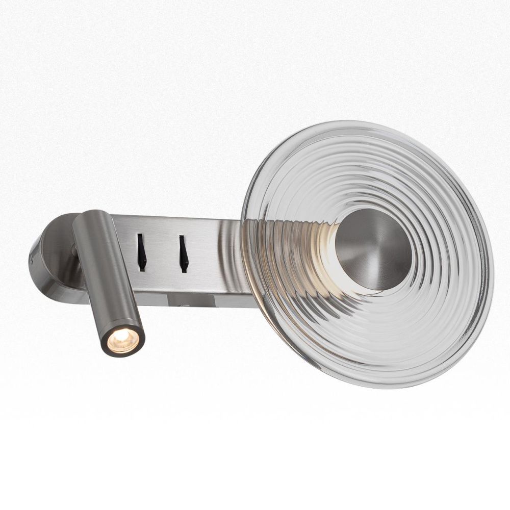 Бра 33 см, 10W, 3000K, Citilux CORTA CL245031, матовый хром