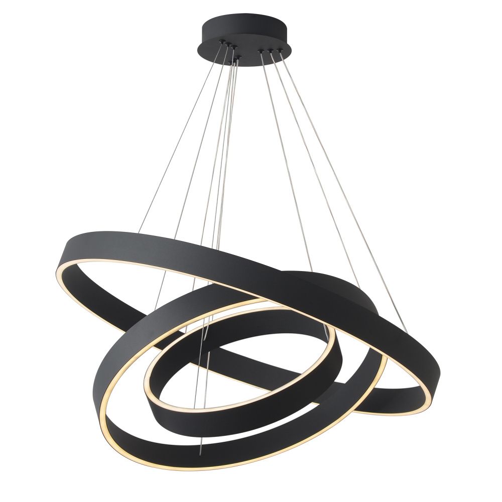 Люстра *40*5-155 см, *LED*158W, 3000-6000K, Crystal Lux Tron TRON SP158W LED BLACK, Черный