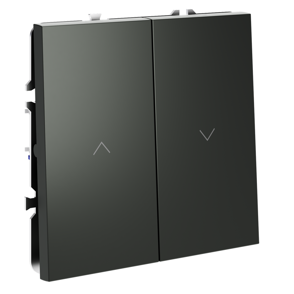 Выключатель встраиваемый для жалюзи 10А, титан Voltum S70 VLS020706, Пластик Soft touch